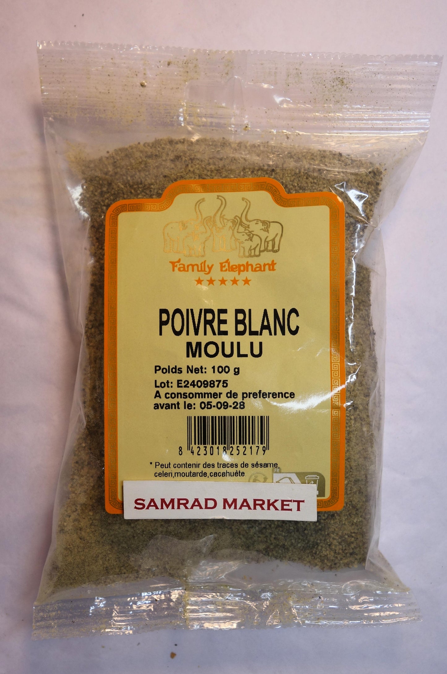 Poivre blanc moulu