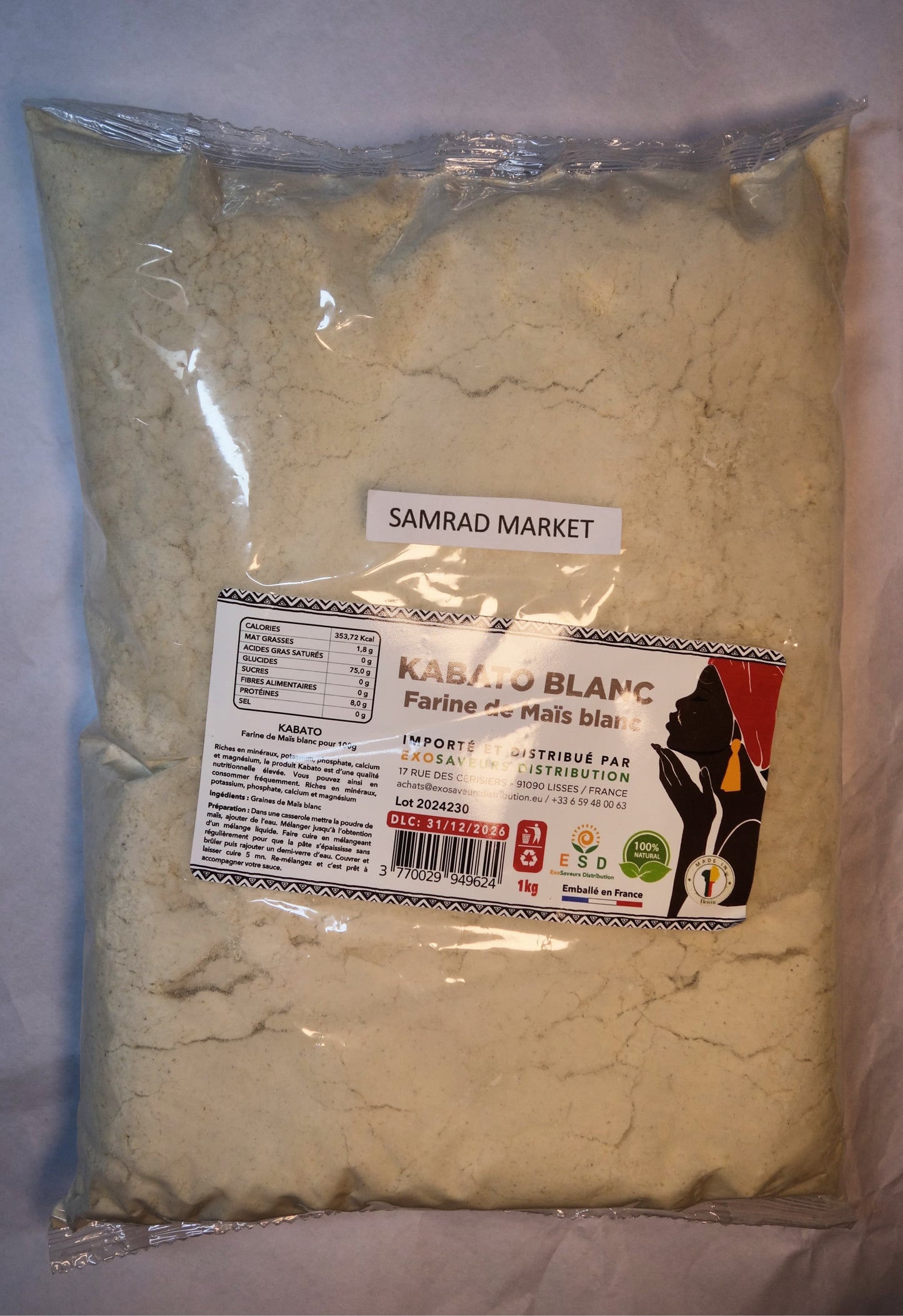 Kabato Blanc Farine de Mais blanc