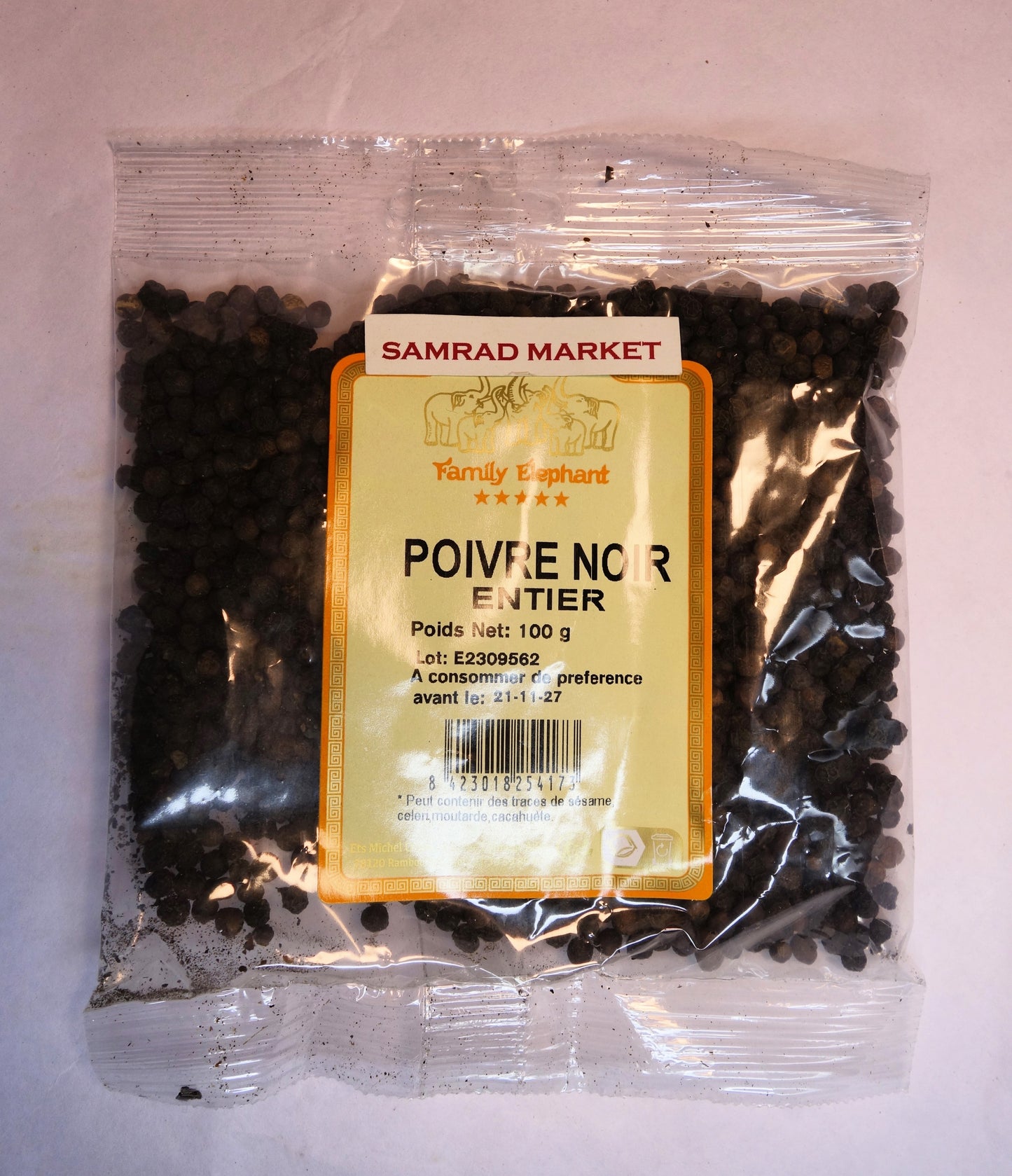 Poivre noir entier